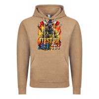 Vintage Coffee First In last Out American Firefighter Vintage Hoodie - LillyAllenDesigns