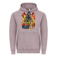 Vintage Zinc First In last Out American Firefighter Vintage Hoodie - LillyAllenDesigns