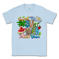 Dusty Blue summer time Classic Tee - CowhideDigitalArt
