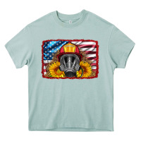 Arona firefighter air mask and sunflower Heavy Core Tee - HRA Design Shop