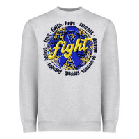 Heather Grey fight colorectal cancer Heavyweight Sweatshirt - NancyCooperArtShop