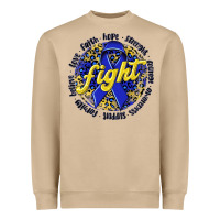 Mushroom fight colorectal cancer Heavyweight Sweatshirt - NancyCooperArtShop