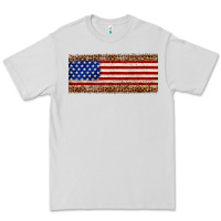 Dove Grey usa flag leopard Premium Tee - JahusDesignShop