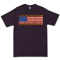 Plum usa flag leopard Premium Tee - JahusDesignShop