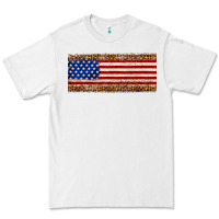 White usa flag leopard Premium Tee - JahusDesignShop