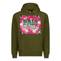 Army Green hair hustler with elements Premium Hoodie - TumblerDesignByShophia