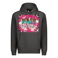 Charcoal Heather hair hustler with elements Premium Hoodie - TumblerDesignByShophia