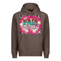 Coffee hair hustler with elements Premium Hoodie - TumblerDesignByShophia