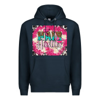 Navy hair hustler with elements Premium Hoodie - TumblerDesignByShophia