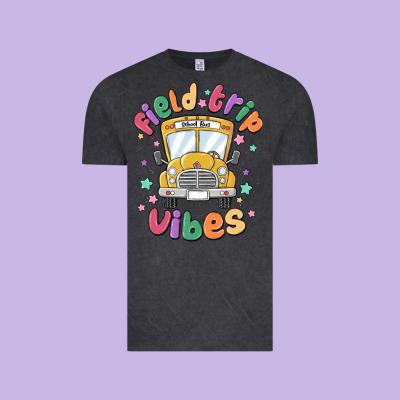 Field Trip Vibes Vintage Tee Designed By Maliassmallbusiness