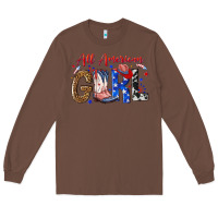 Chestnut all american girl Long Sleeve Tee - NancyCooperArtShop
