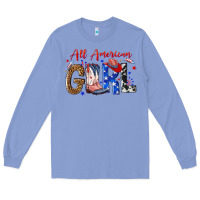 Colony Blue all american girl Long Sleeve Tee - NancyCooperArtShop