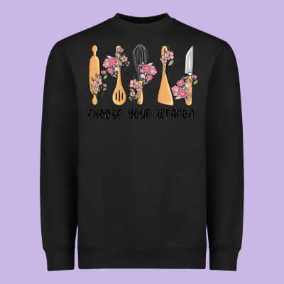 Choose Your Weapon Heavyweight Sweatshirt Designed By Maliassmallbusiness