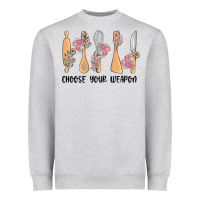 Heather Grey choose your weapon Heavyweight Sweatshirt - MaliasSmallBusiness