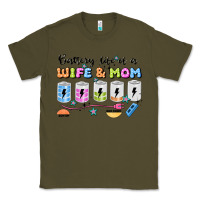 Army Green battery life of a wife & mom Classic Tee - JahusDesignShop