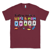 Burgundy battery life of a wife & mom Classic Tee - JahusDesignShop