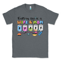 Charcoal Heather battery life of a wife & mom Classic Tee - JahusDesignShop