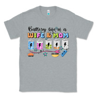 Heather Grey battery life of a wife & mom Classic Tee - JahusDesignShop