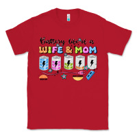 Red battery life of a wife & mom Classic Tee - JahusDesignShop