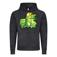 Vintage Black green leaf Vintage Hoodie - BarkalooDesign