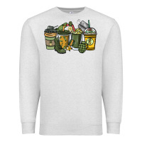 Oatmeal Heather Army coffee cups 4th of july Premium Sweatshirt - HowdyJamesFarm