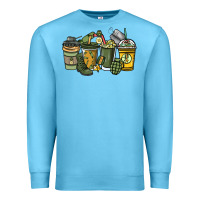 Ocean Blue Army coffee cups 4th of july Premium Sweatshirt - HowdyJamesFarm
