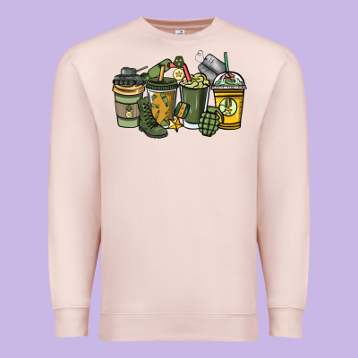 Army Coffee Cups 4th Of July Premium Sweatshirt Designed By Howdyjamesfarm