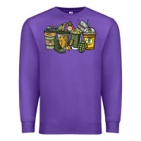 Purple Army coffee cups 4th of july Premium Sweatshirt - HowdyJamesFarm