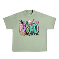 Oil Green he is risen indeed Urban Heavy Tee - MaliasSmallBusiness