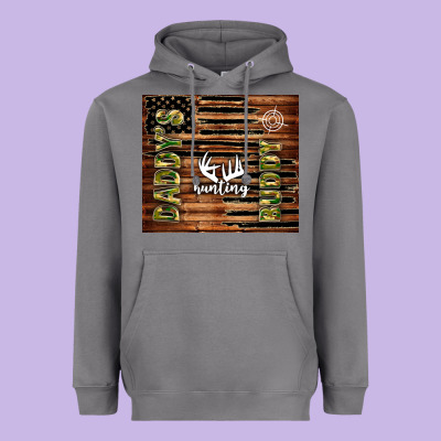 Daddy's Hunting Buddy Heavyweight Hoodie Designed By Tumblerdesignbyshophia