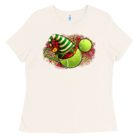 Bone Tennis Christmas With Racket And Hat Ladies Tee - FaDigitalArtStudio