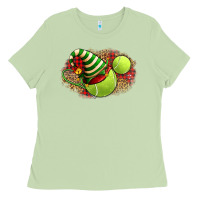 Matcha Tennis Christmas With Racket And Hat Ladies Tee - FaDigitalArtStudio