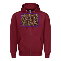 Burgundy mardi gras leopard background Zipper Hoodie - RanaPortraitStore