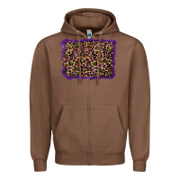 Chestnut mardi gras leopard background Zipper Hoodie - RanaPortraitStore