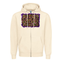 Sandshell mardi gras leopard background Zipper Hoodie - RanaPortraitStore