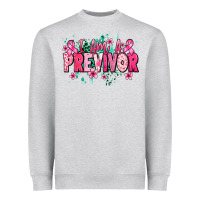 Heather Grey I am a previvor Heavyweight Sweatshirt - NancyCooperArtShop