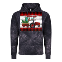 Cloud Black christmas on the farm tractor Vintage Hoodie - Jasminsmagicworld