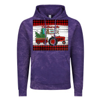 Cloud Purple christmas on the farm tractor Vintage Hoodie - Jasminsmagicworld