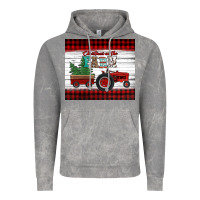 Cloud Rock christmas on the farm tractor Vintage Hoodie - Jasminsmagicworld