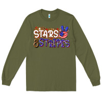 Army Green stars and stripes Long Sleeve Tee - NancyCooperArtShop