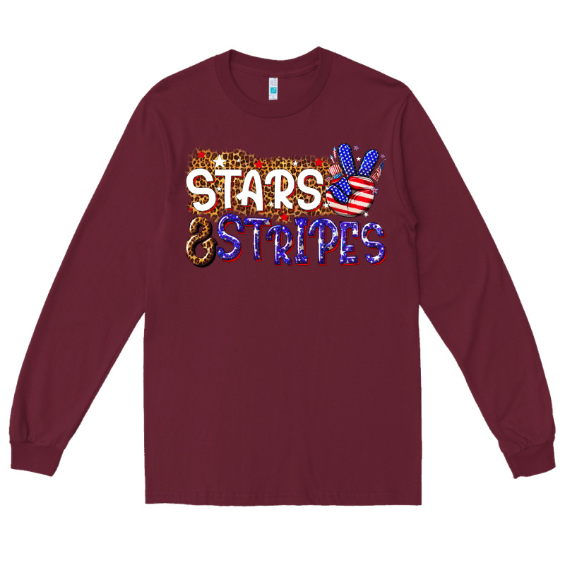 Stars And Stripes Long Sleeve Tee by NancyCooperArtShop | Teevron