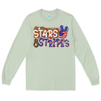 Matcha stars and stripes Long Sleeve Tee - NancyCooperArtShop