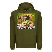 Army Green farm life with animals Premium Hoodie - TumblerDesignByShophia