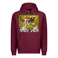 Burgundy farm life with animals Premium Hoodie - TumblerDesignByShophia
