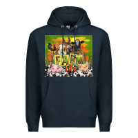 Navy farm life with animals Premium Hoodie - TumblerDesignByShophia