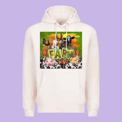 Farm Life With Animals Premium Hoodie Designed By Tumblerdesignbyshophia