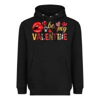Black Be my valentine Valentine's Day Heavyweight Hoodie - HowdyJamesFarm