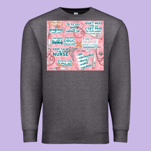 Funny Nurse Premium Sweatshirt Designed By Tumblerdesignbyshophia