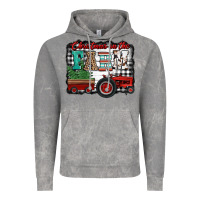 Cloud Rock christmas on the farm tractor buffalo plaid Vintage Hoodie - Jasminsmagicworld
