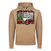 Vintage Coffee christmas on the farm tractor buffalo plaid Vintage Hoodie - Jasminsmagicworld